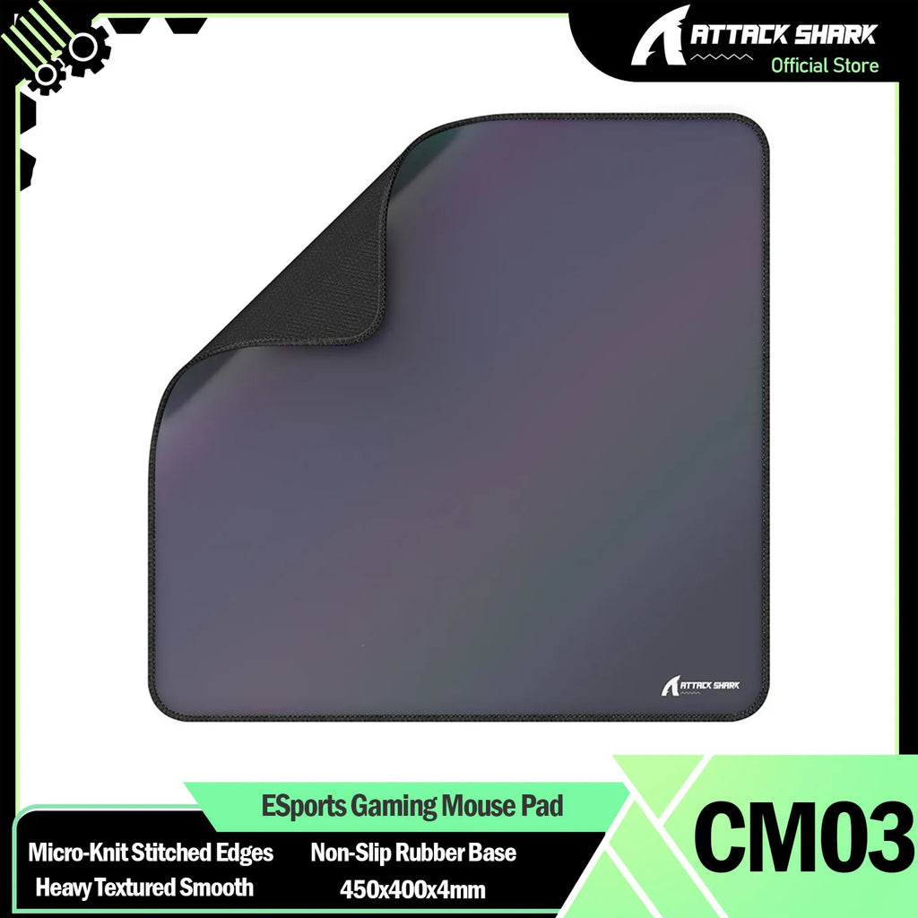 ATTACK SHARK CM03 eSports Gaming Mouse Pad, Water Resistant Coating Large Mouse Mat, Heavy Textured Smooth Control Surface