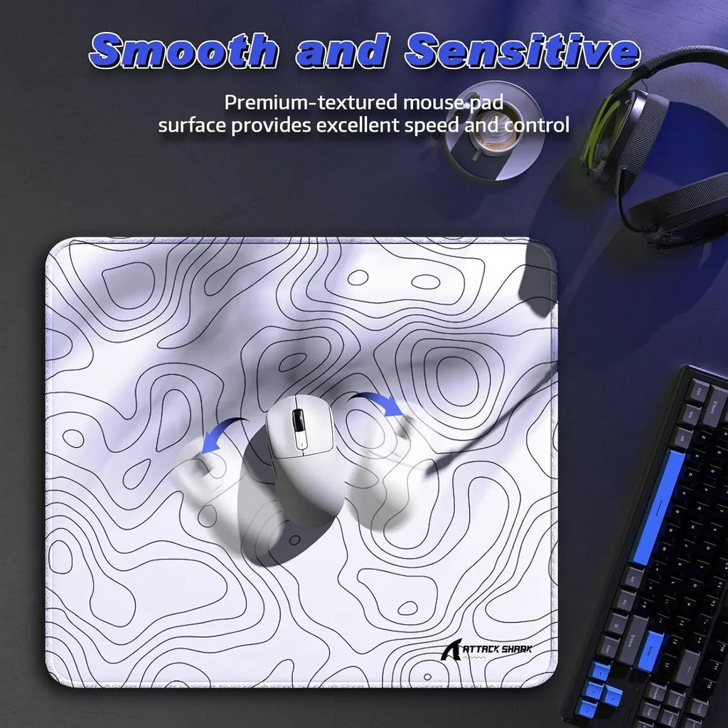 ATTACK SHARK CM02 eSports Gaming Mouse Pad, Water Resistant Coating Large Mouse Mat, Heavy Textured Smooth Control Surface