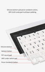 AJAZZ AK820 Pro Wired&Wireless Mechanical Gaming Keyboard Tri-Mode RGB Backlit Hot-Swappable Switches,70% Compact Layout,PC/Mac