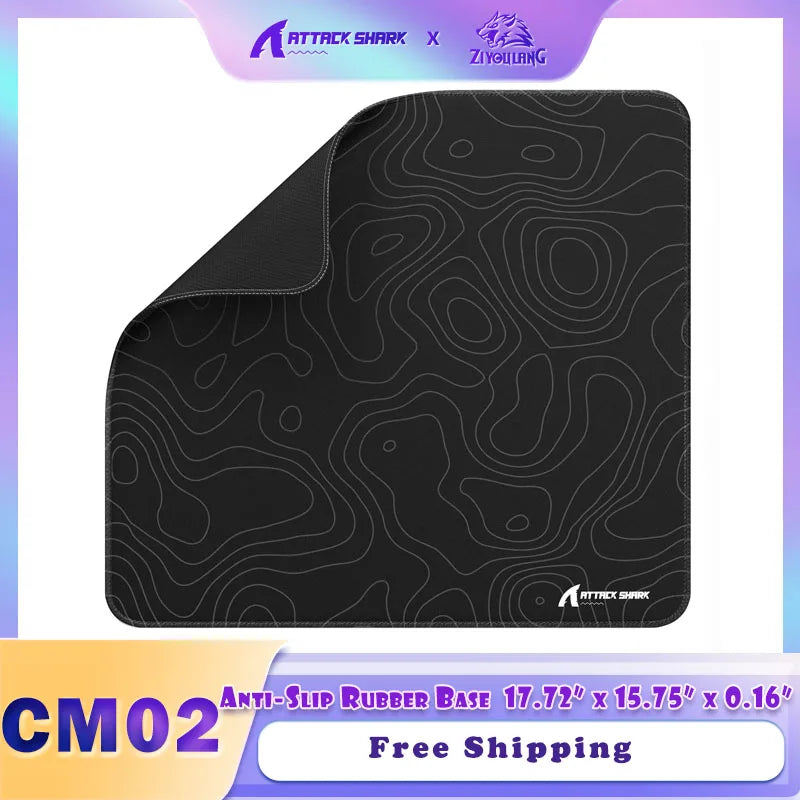 ZIYOULANG x ATTACK SHARK CM02 Gaming Mouse Pad for Esports Speed Large Mouse mats Size L Laminate 17.72” x 15.75” x 0.16”